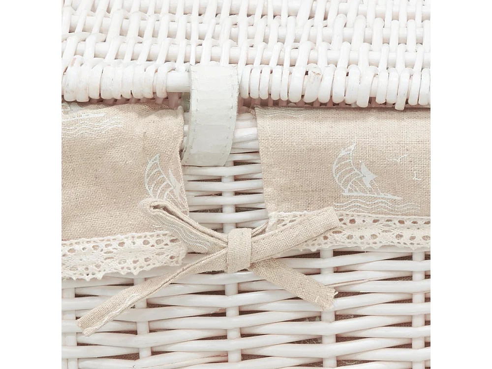 2 paniers à linge + 4 corbeilles en osier (Lot de 6)