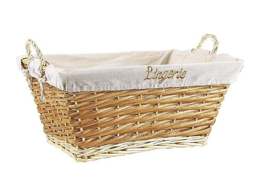 Wäschekorb aus Buff Holzspan