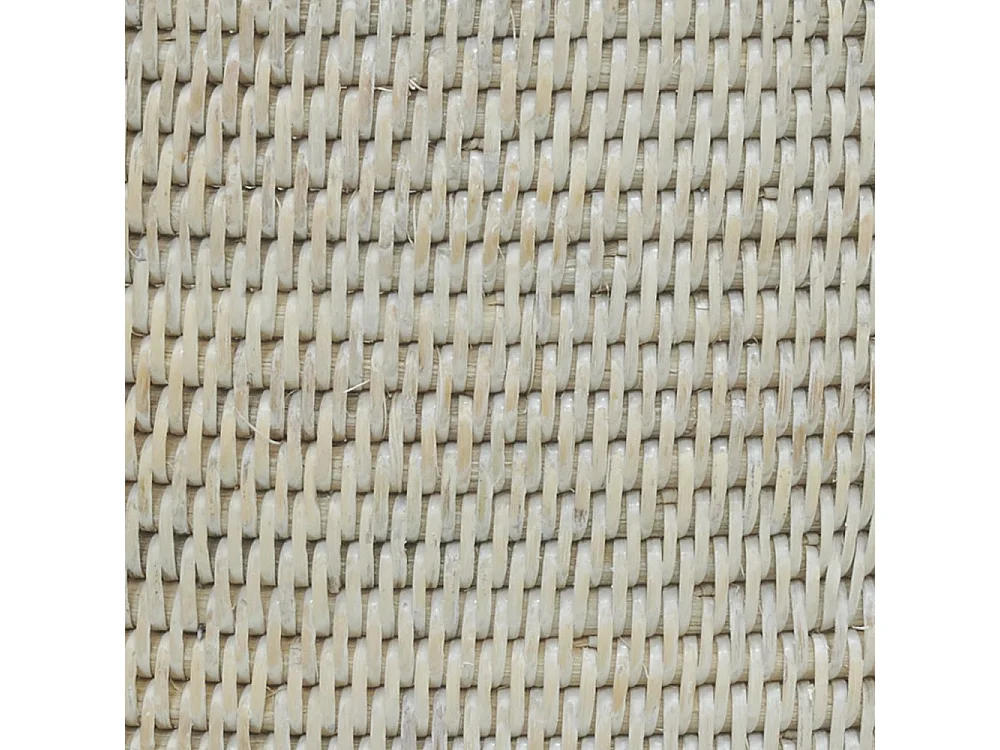 Panier à linge en rotin patiné blanc
