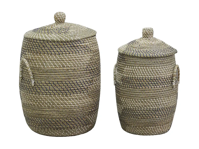 Paniers à linge en jonc de mer