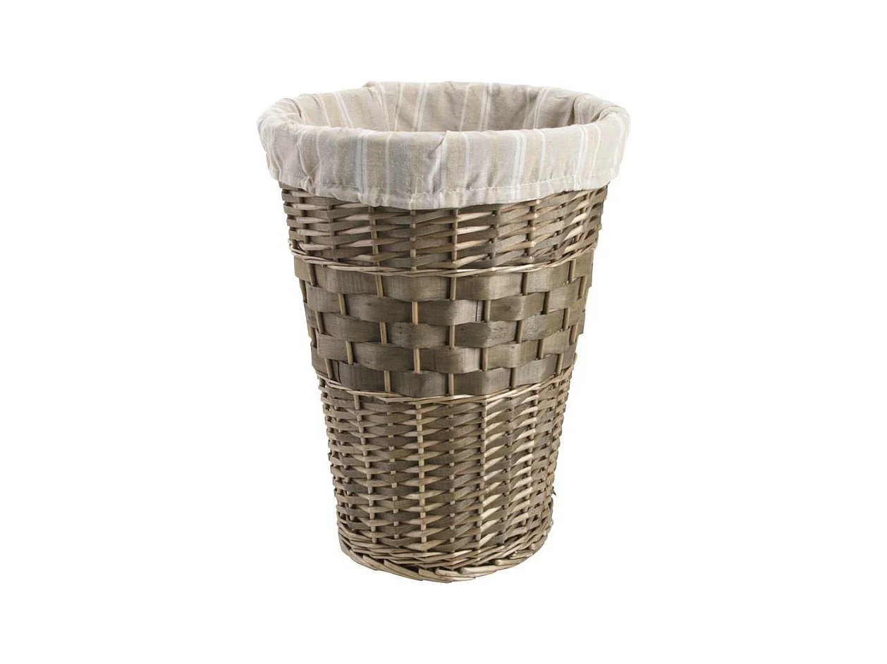 Panier à linge en éclisse et coton