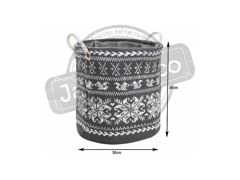 Corbeille à linge en laine Chalet