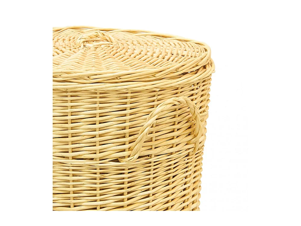 Panières à linge en osier blanc (Lot de 3)