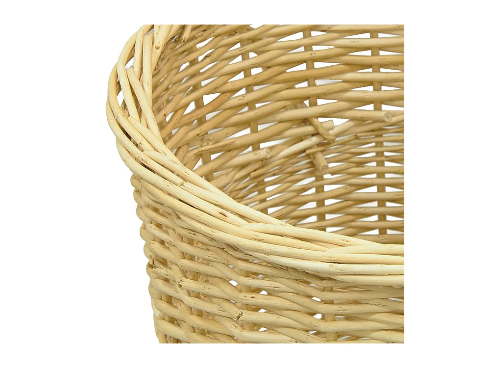 Panières à linge en osier blanc (Lot de 3)