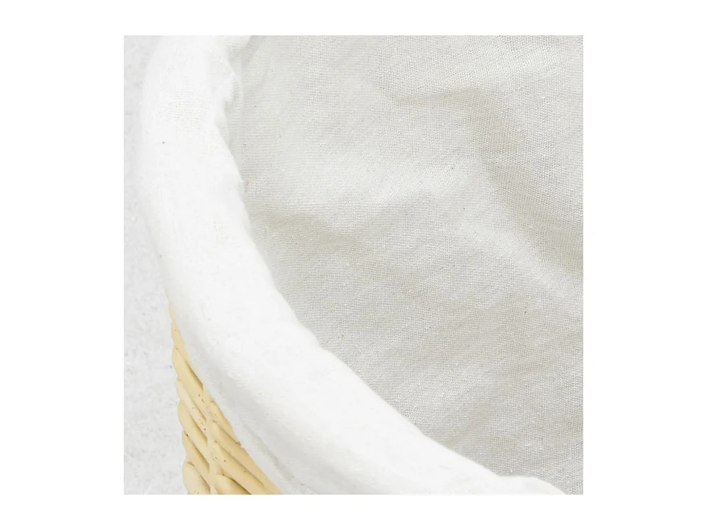 Coffres à linge en osier blanc (Lot de 3)