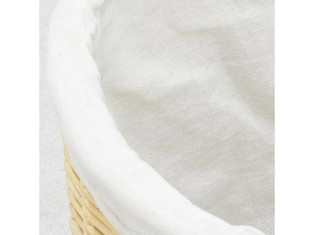 Coffres à linge en osier blanc (Lot de 3)