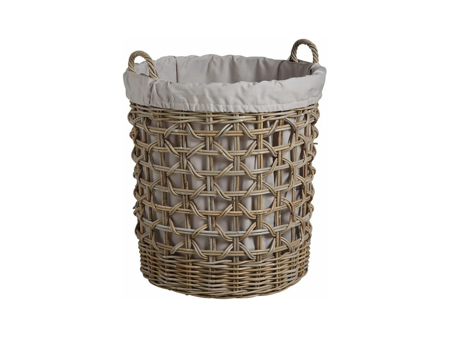 Panier à linge en poelet gris (Lot de 2)
