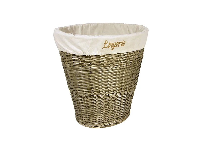 Panier à linge en éclisse grise