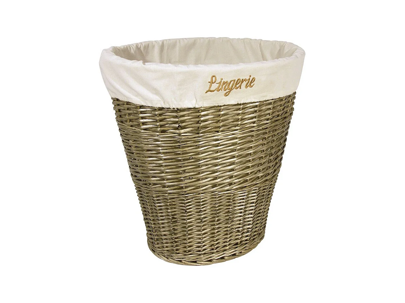 Panier à linge en éclisse grise