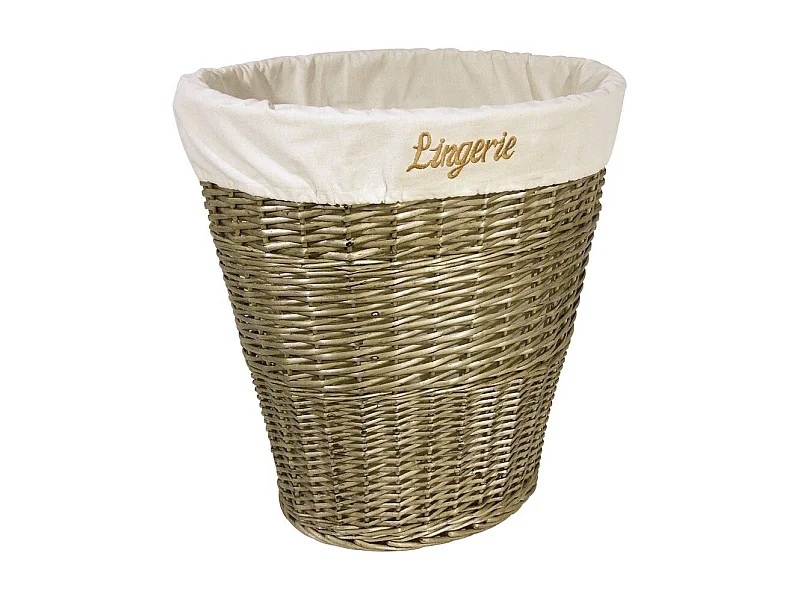 Panier à linge en éclisse grise