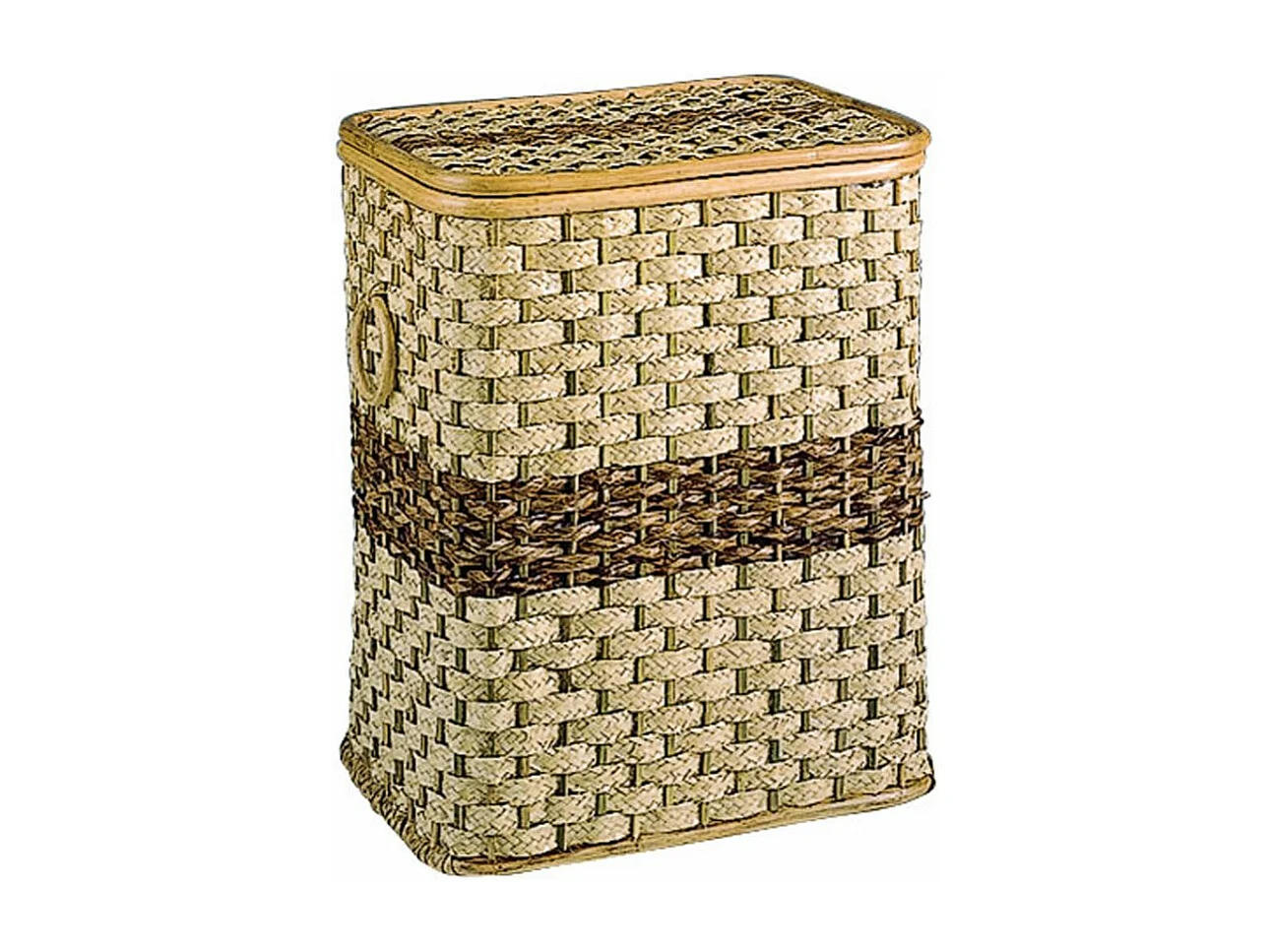 Coffres à linge en rotin et buri (Lot de 3)