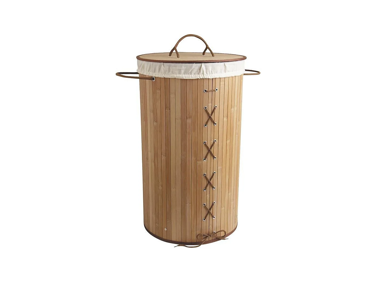 Panier à linge corset en bambou