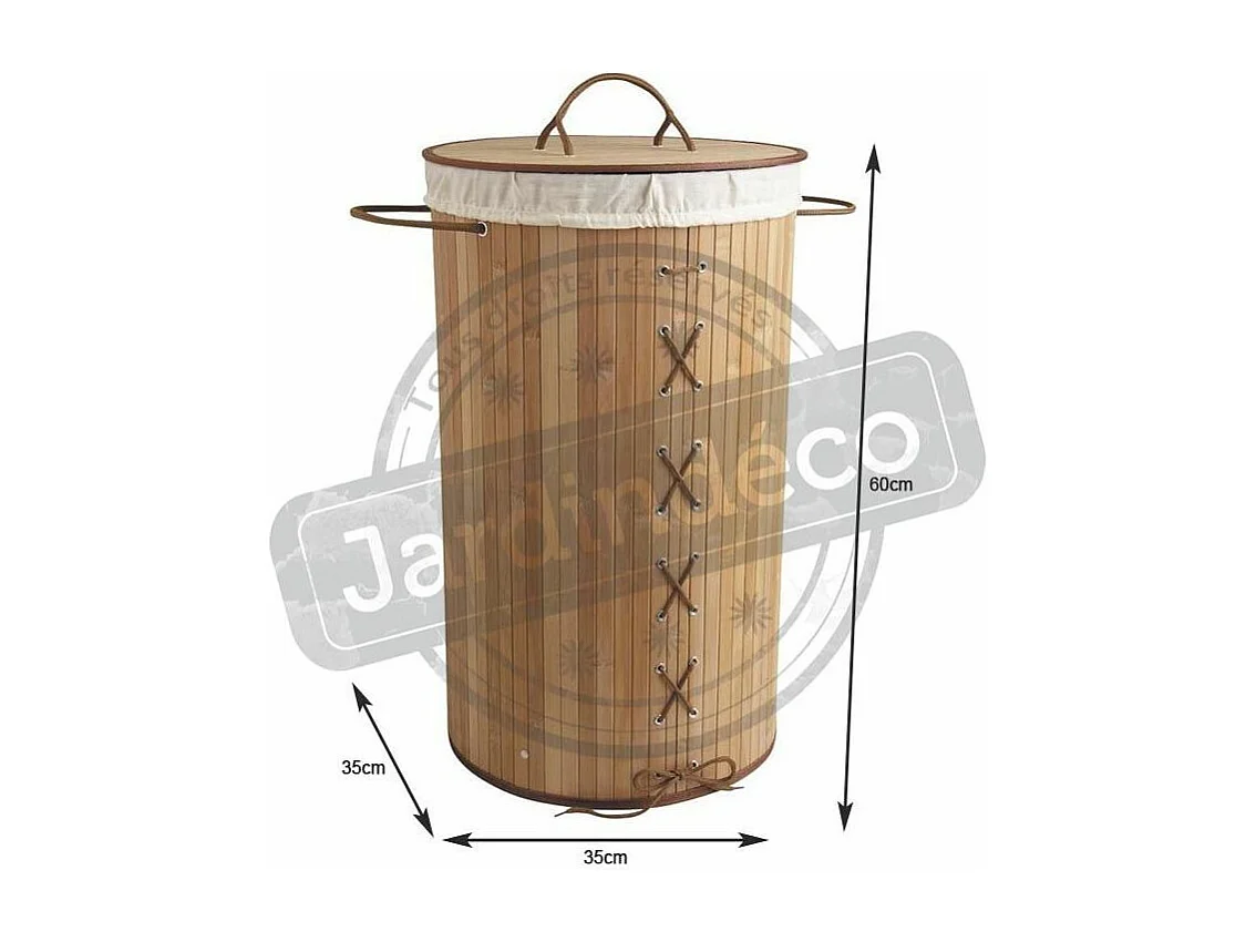 Panier à linge corset en bambou