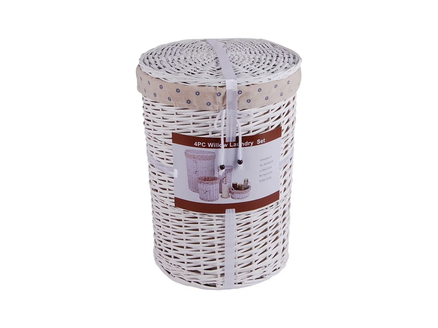 Ensemble paniers en osier salle de bain