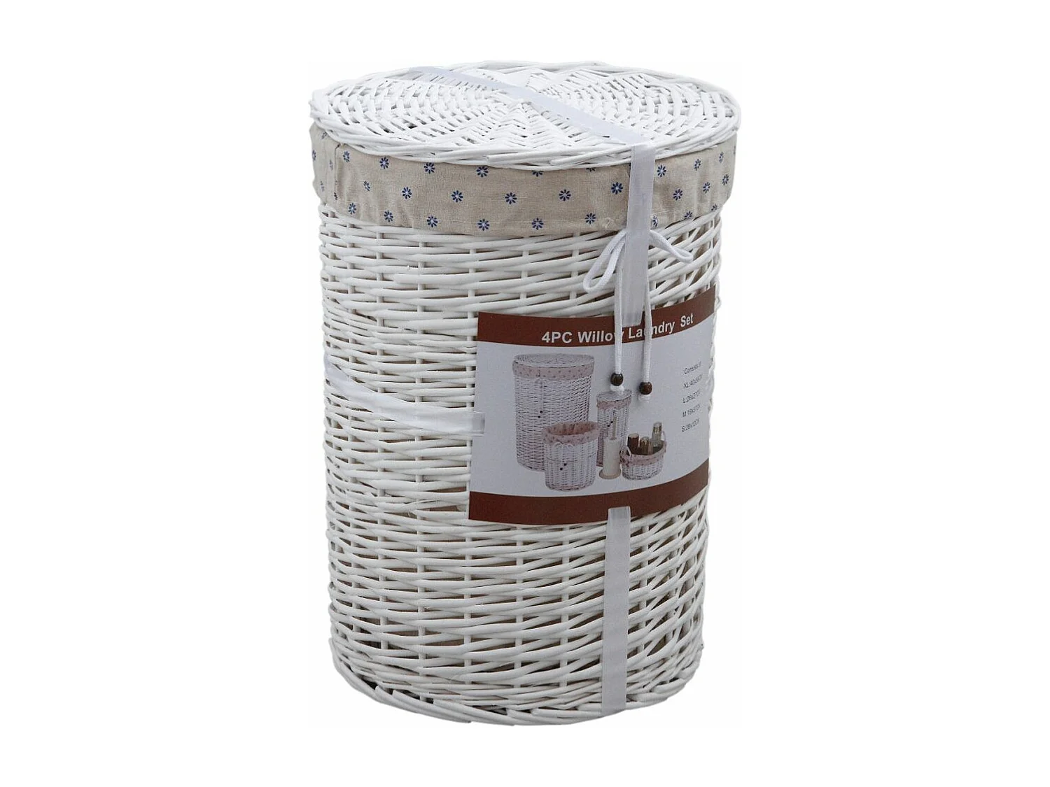 Set di contenitori da bagno in bianco (Set di 5)