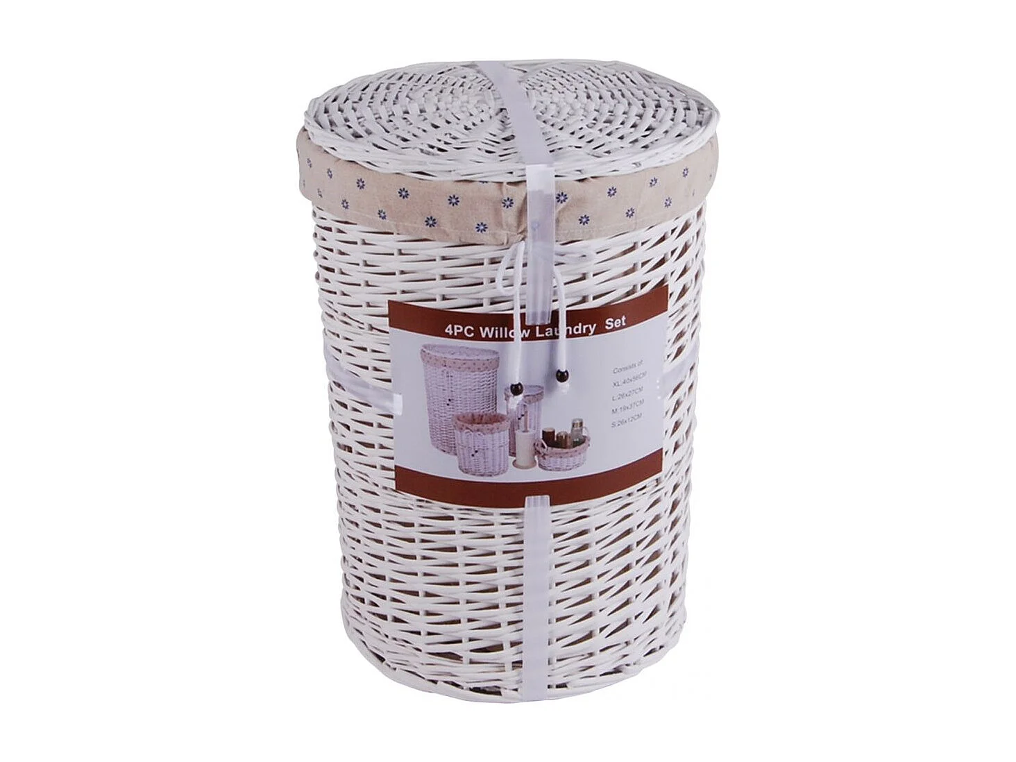 Set di contenitori da bagno in bianco (Set di 5)