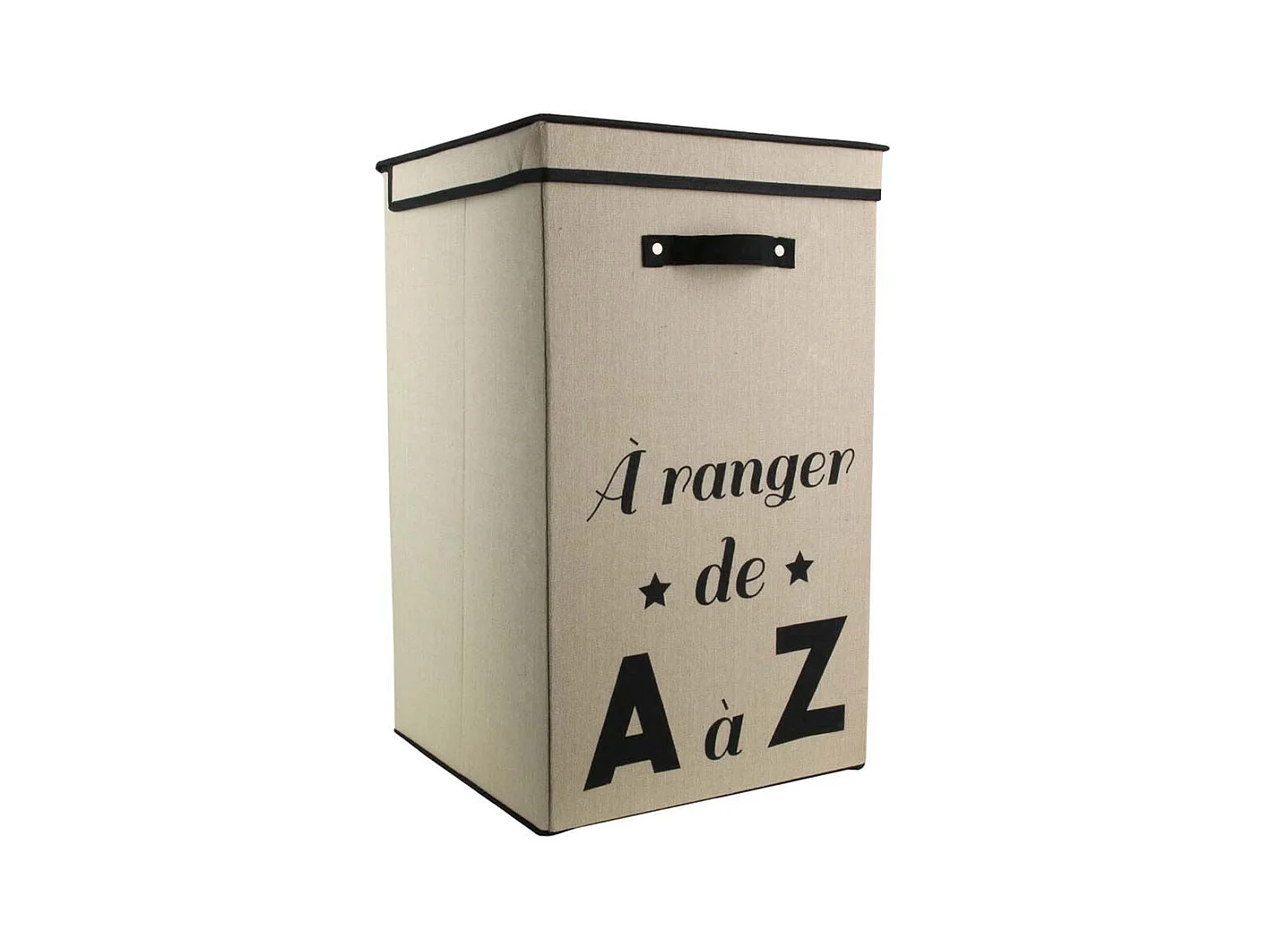 Panier à linge pliable en tissu 70L Famille Beige