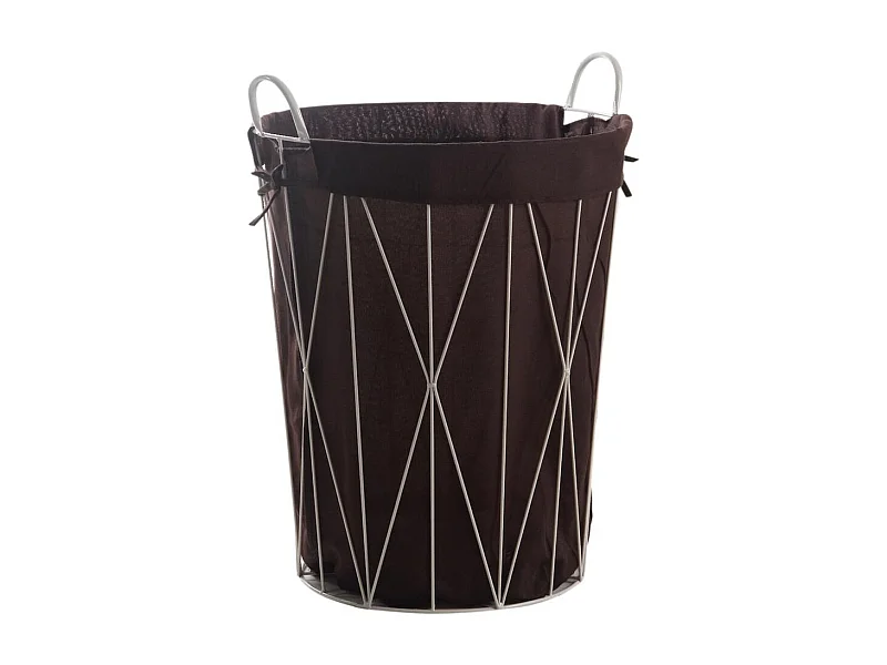 Panier à linge en métal et coton