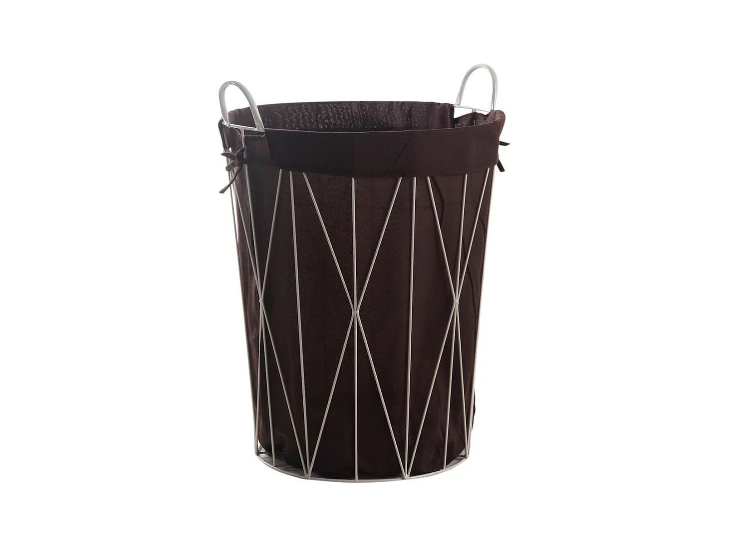 Panier à linge en métal et coton