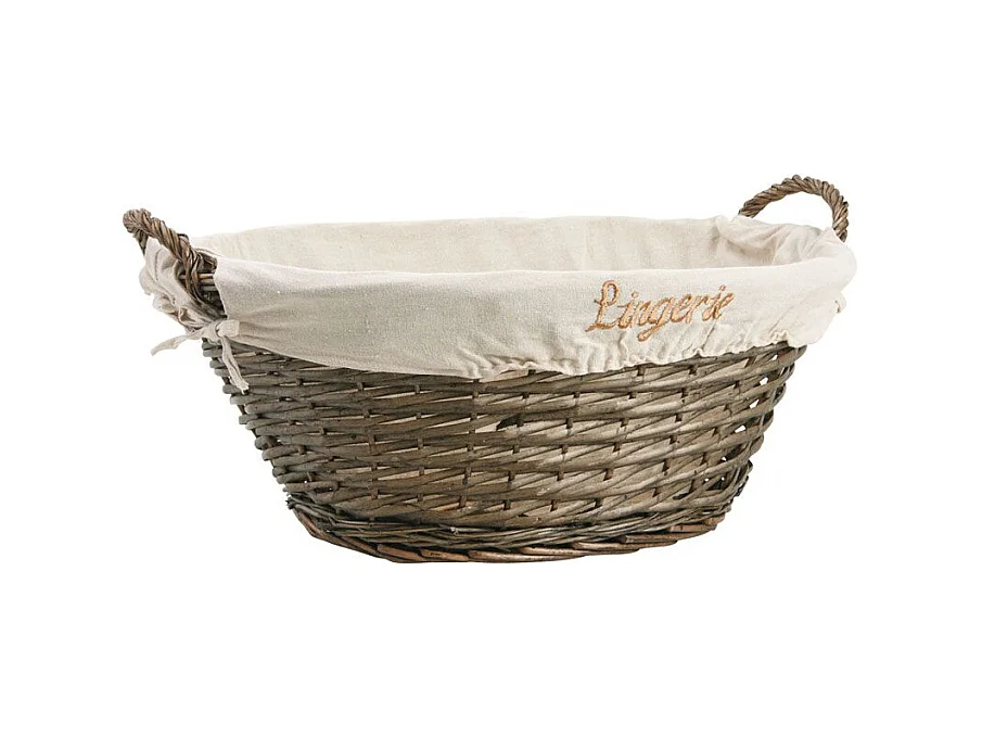 Corbeille ovale linge en éclisse