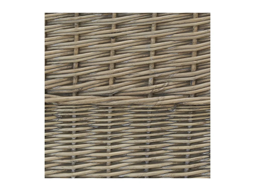 Panier à linge + 4 corbeilles en osier gris (Lot de 5)