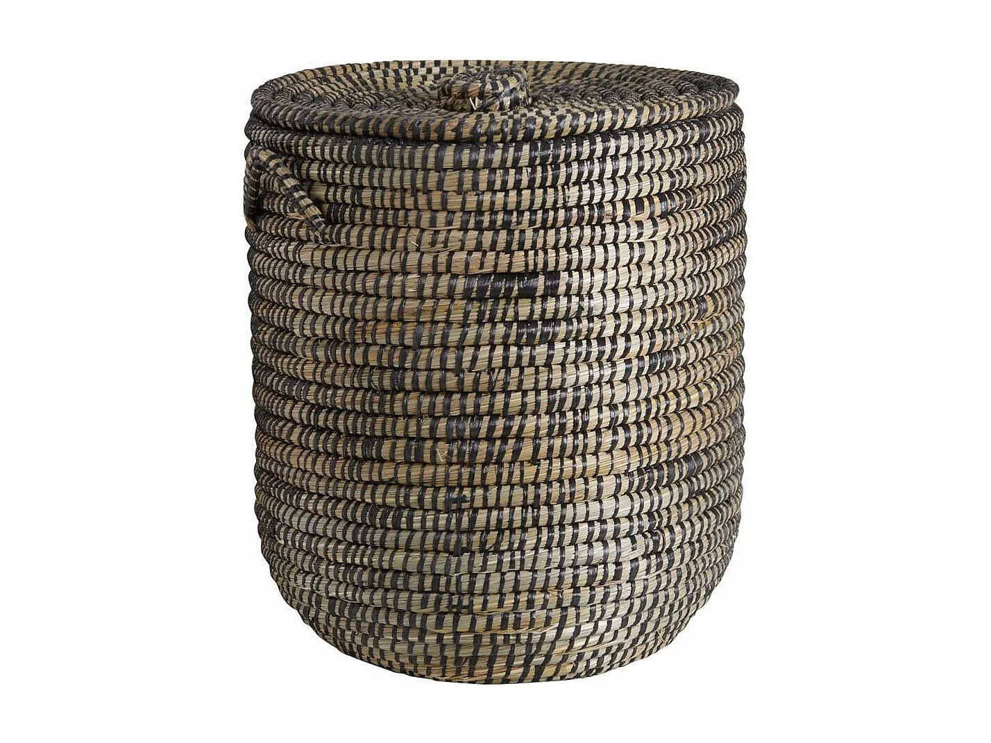 Paniers à linge ronds en jonc (lot de 2)