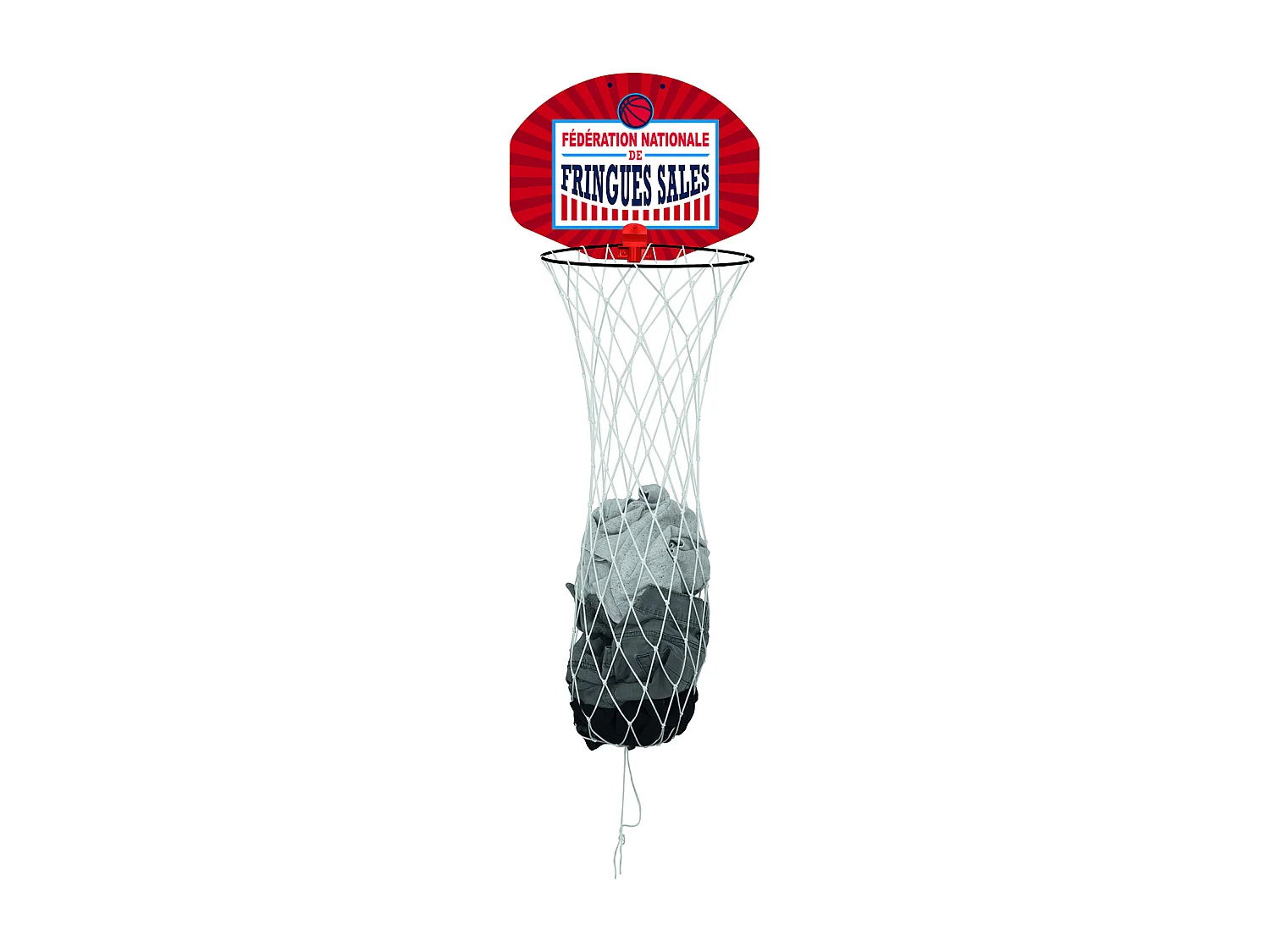 Panier De Basket A Linge Sale Rouge, Blanc