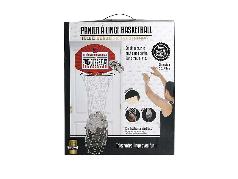 Panier De Basket A Linge Sale Rouge, Blanc