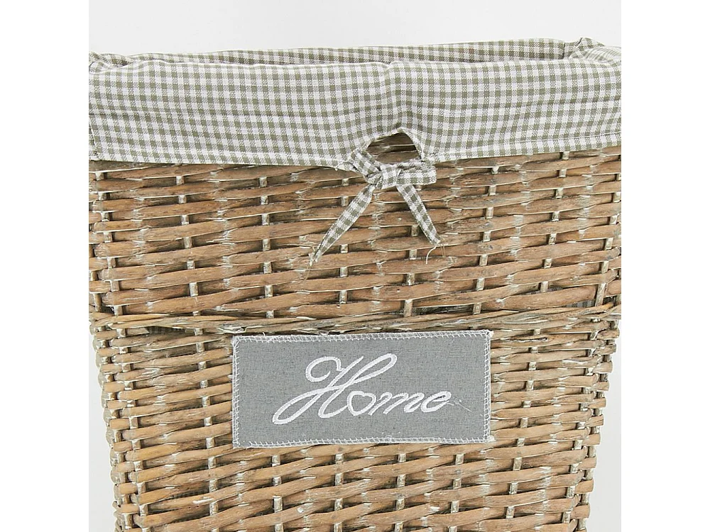Cesto per la biancheria in vimini e cotone Home