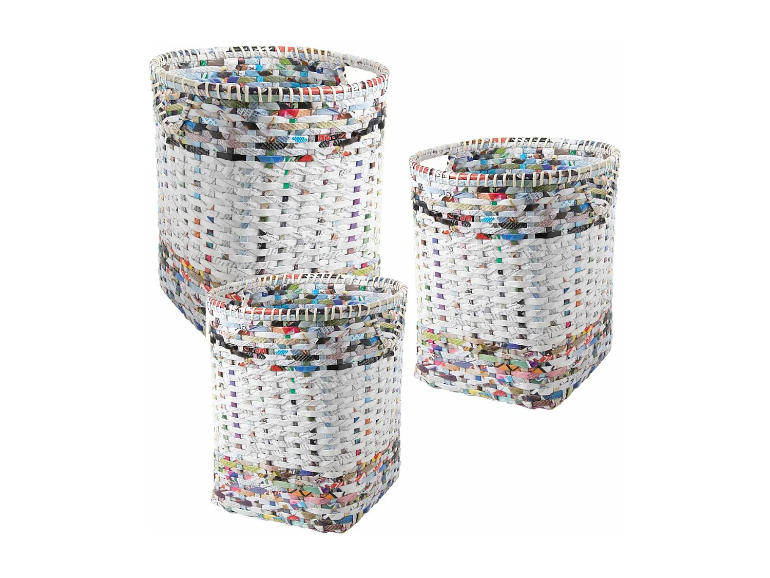Wäschekorb aus Recyclingpapier (3er-Pack)
