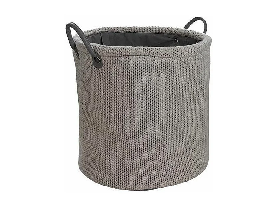 Cesto para la ropa sucia de lana con forro de poliéster