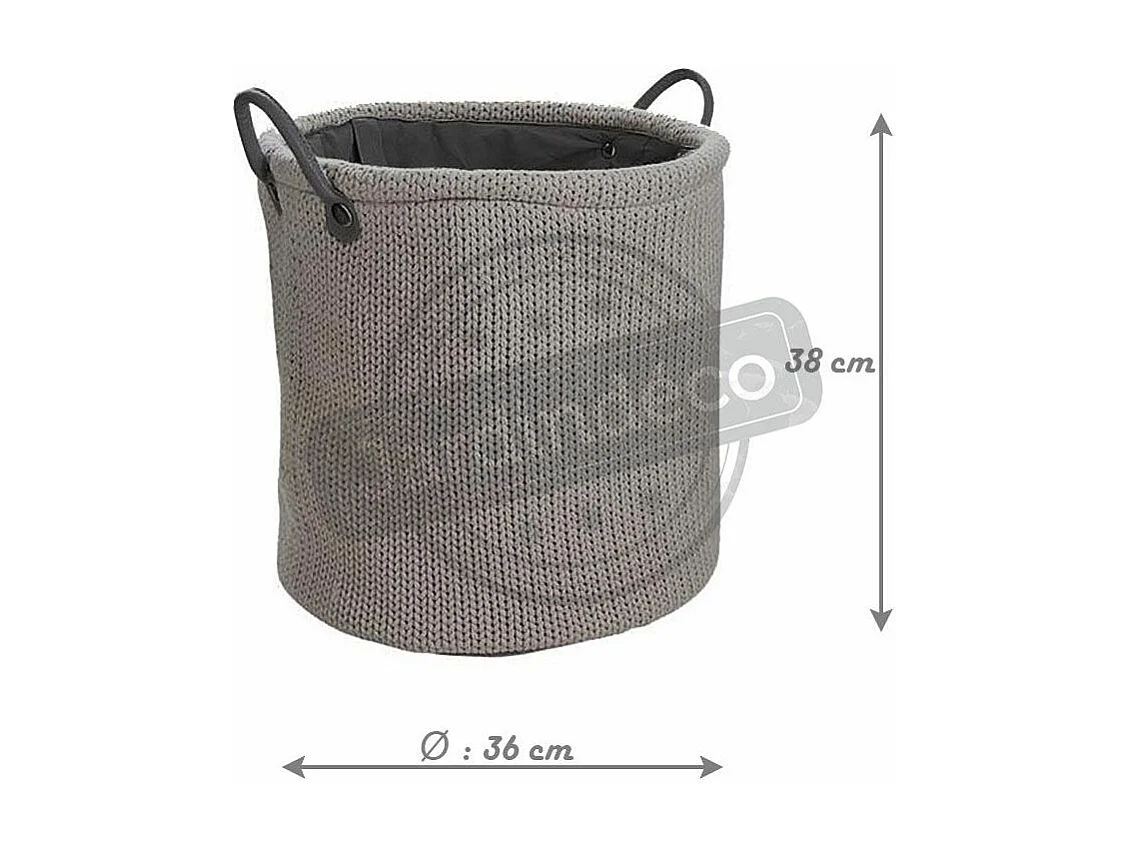 Cesto para la ropa sucia de lana con forro de poliéster