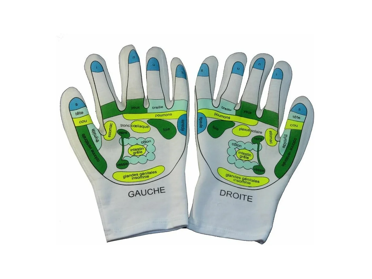 Guanti idratanti per riflessologia e terme (coppia)