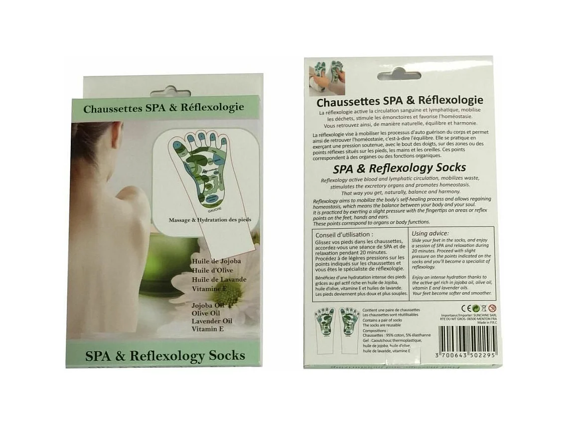 Calzini idratanti per riflessologia e terme (coppia)