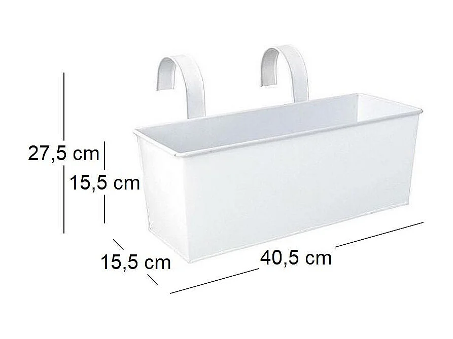 Balkonblumenkasten aus Zink zum Aufhängen