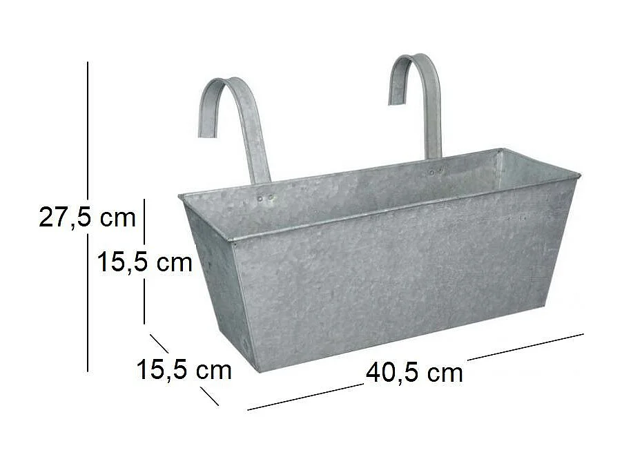 Balkonkasten aus Zink zum aufhängen