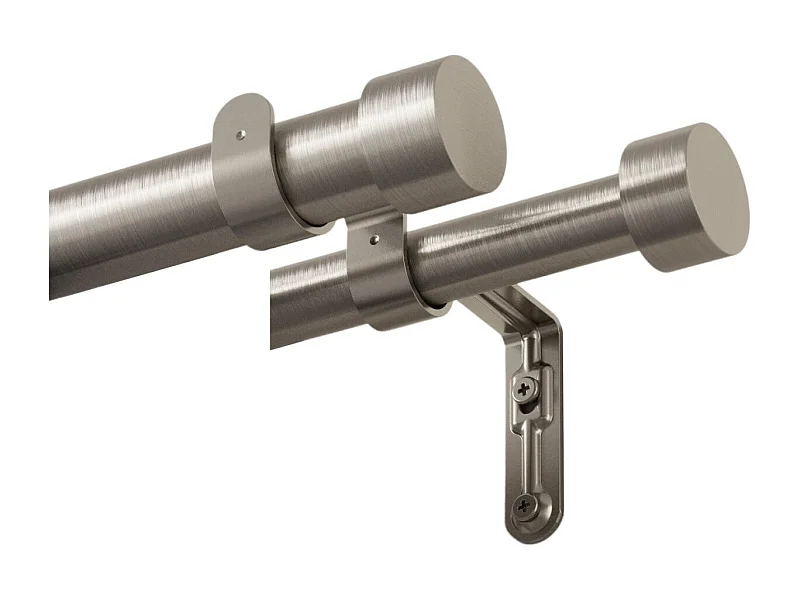 Tringle à rideaux nickel Cappa Double