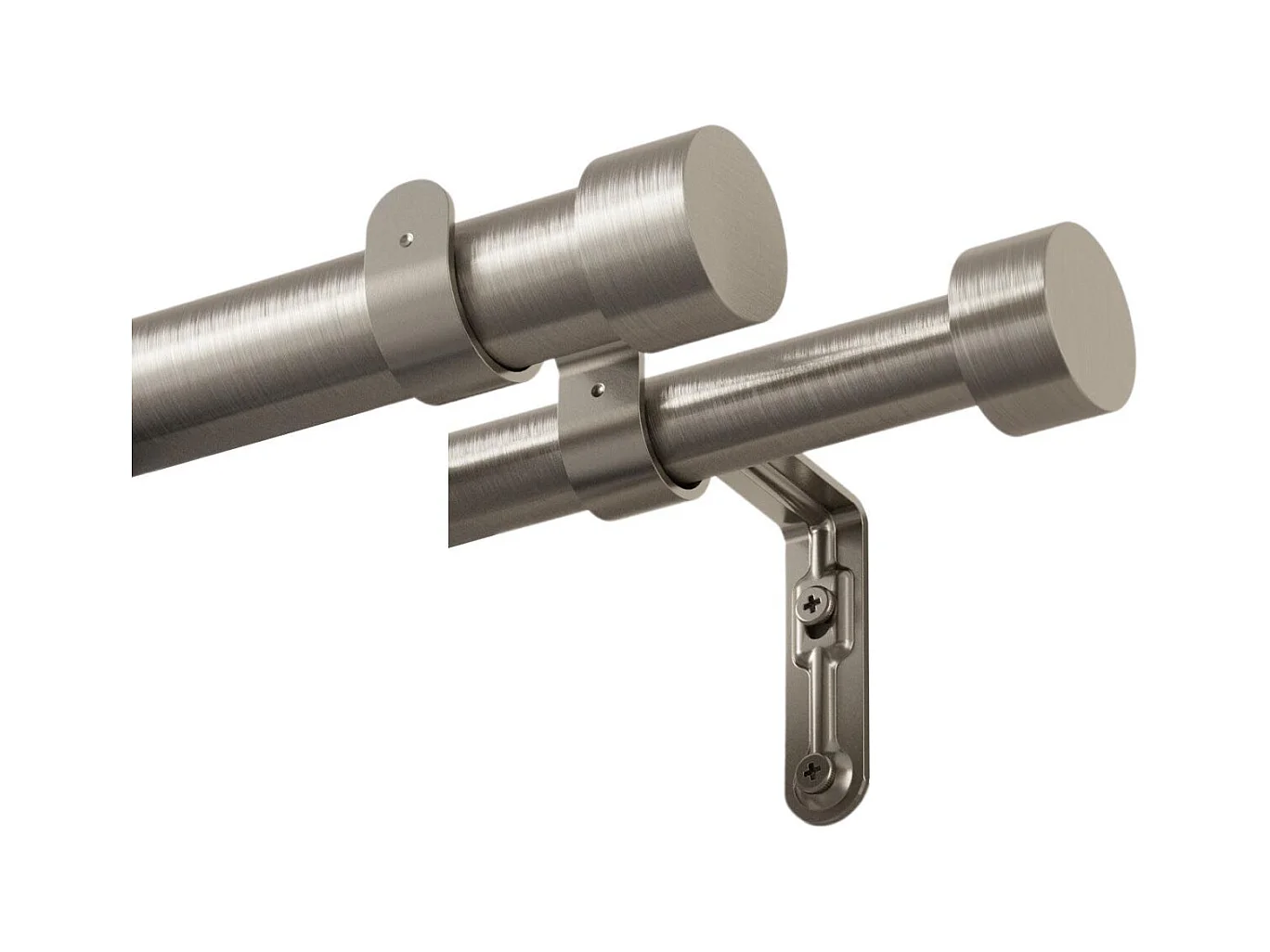 Tringle à rideaux nickel Cappa Double