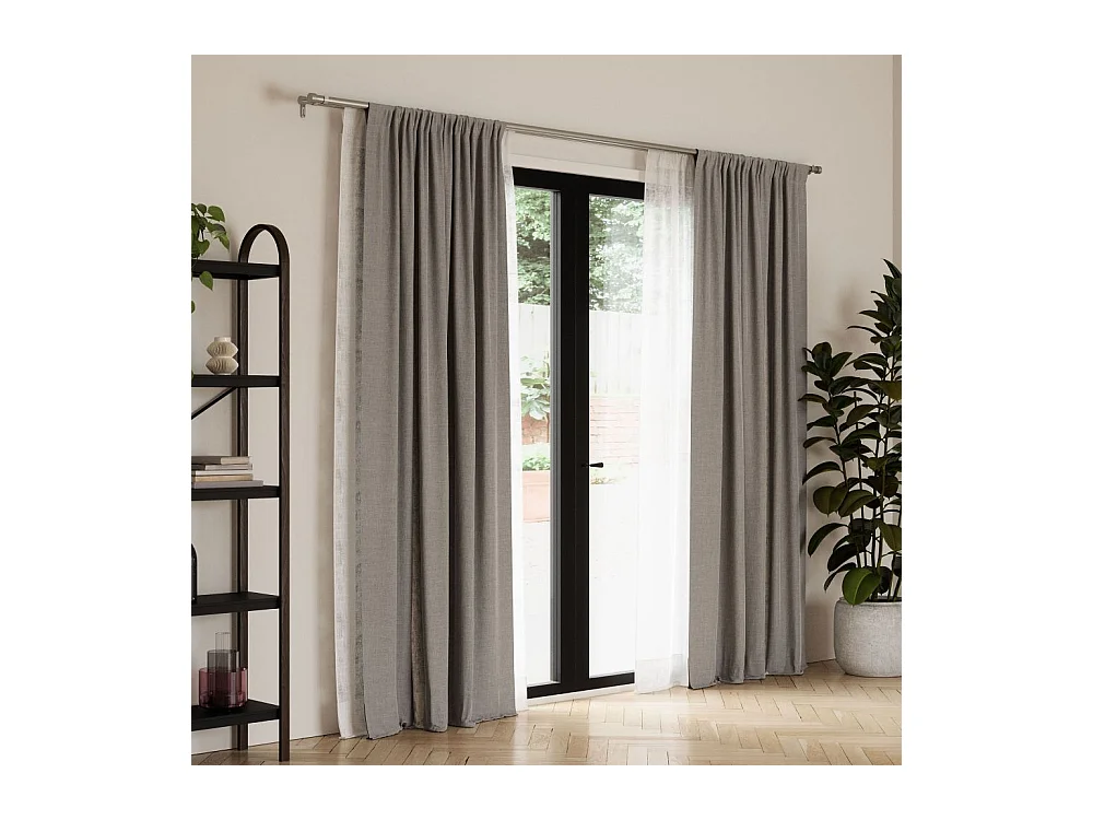 Tringle à rideaux nickel Cappa Double