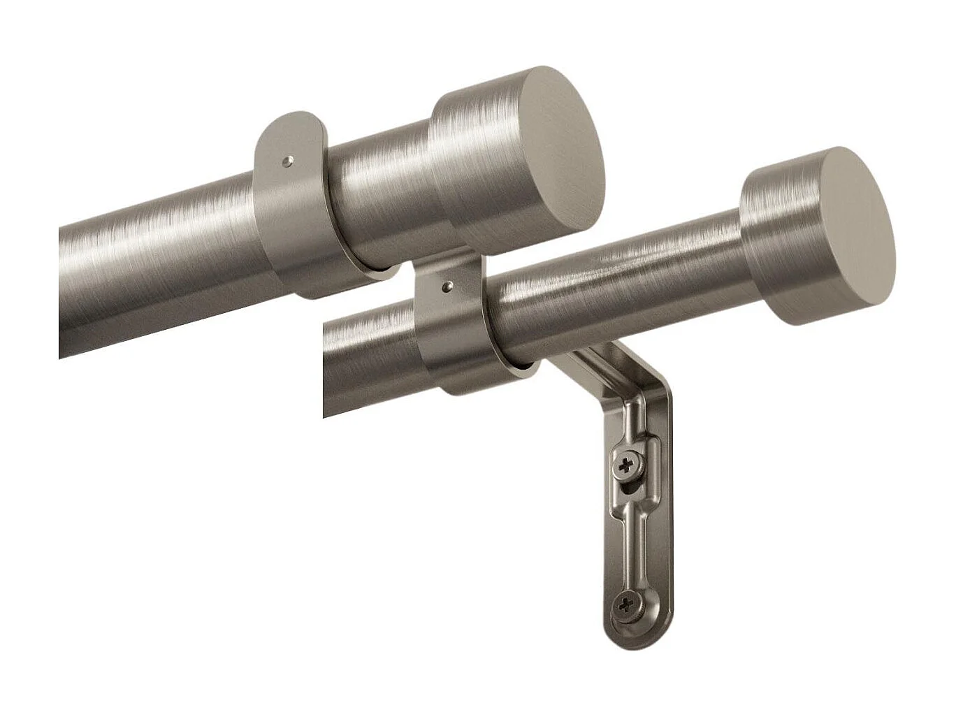 Tringle à rideaux nickel Cappa Double