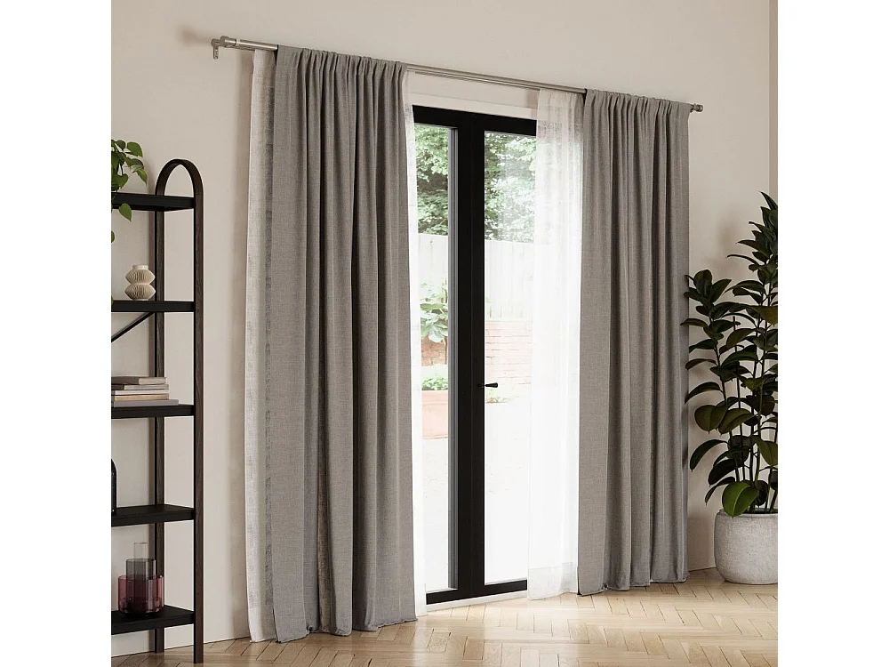 Tringle à rideaux nickel Cappa Double