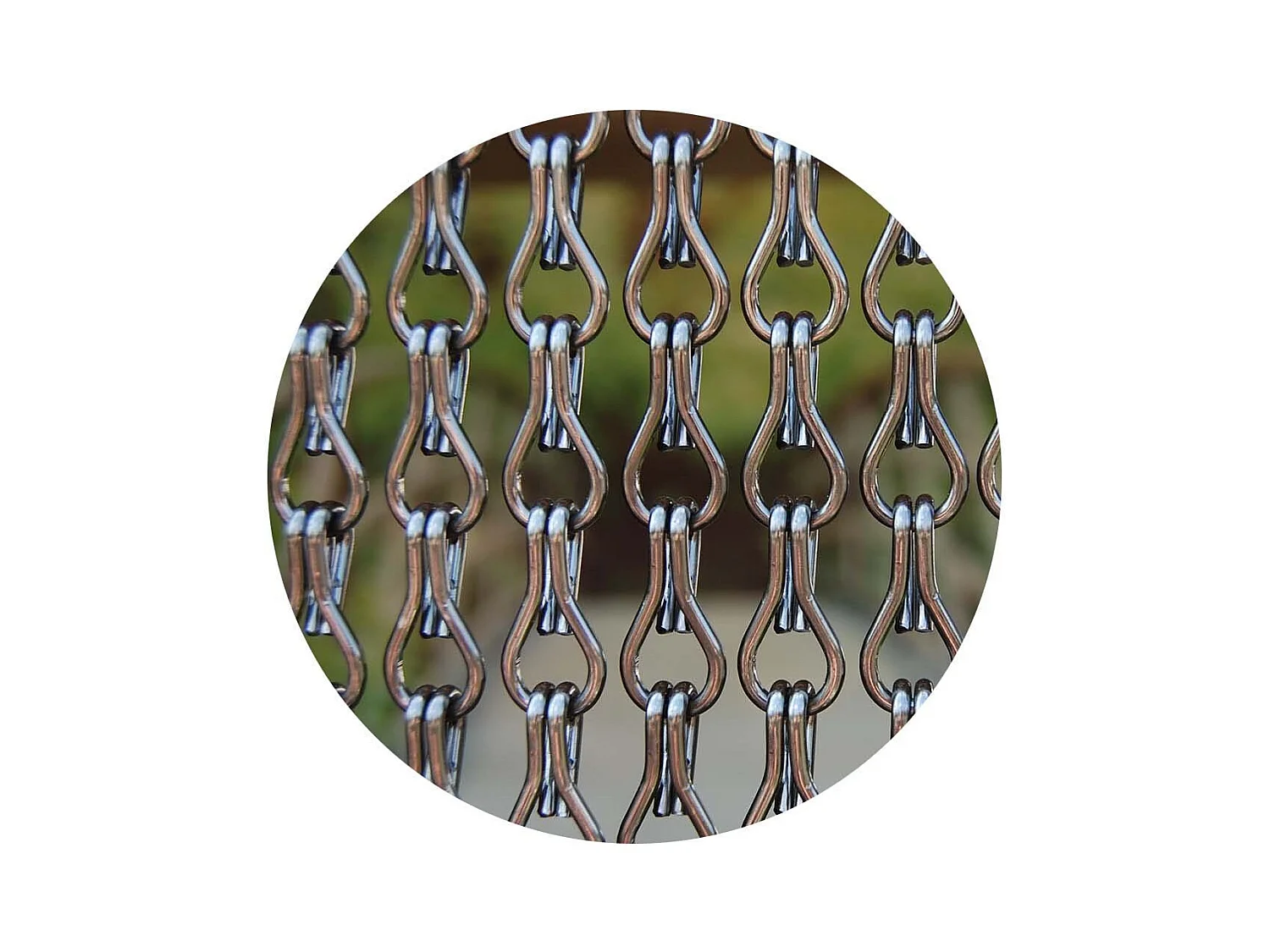 Rideau de porte en aluminium Alusax 100x230 cm