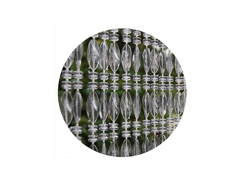 Rideau de porte  en perles grises Elba 90 x 210 cm