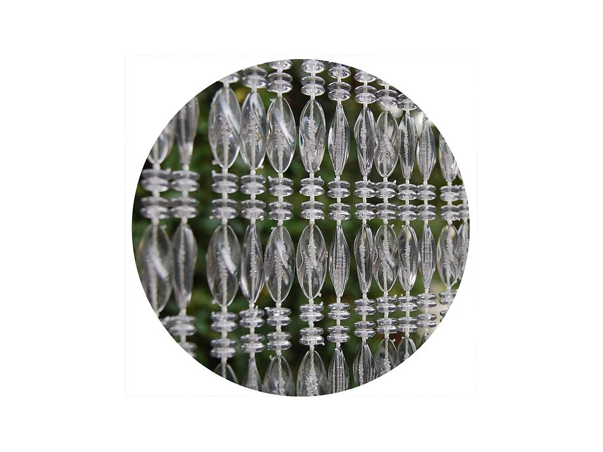 Rideau de porte  en perles grises Elba 90 x 210 cm