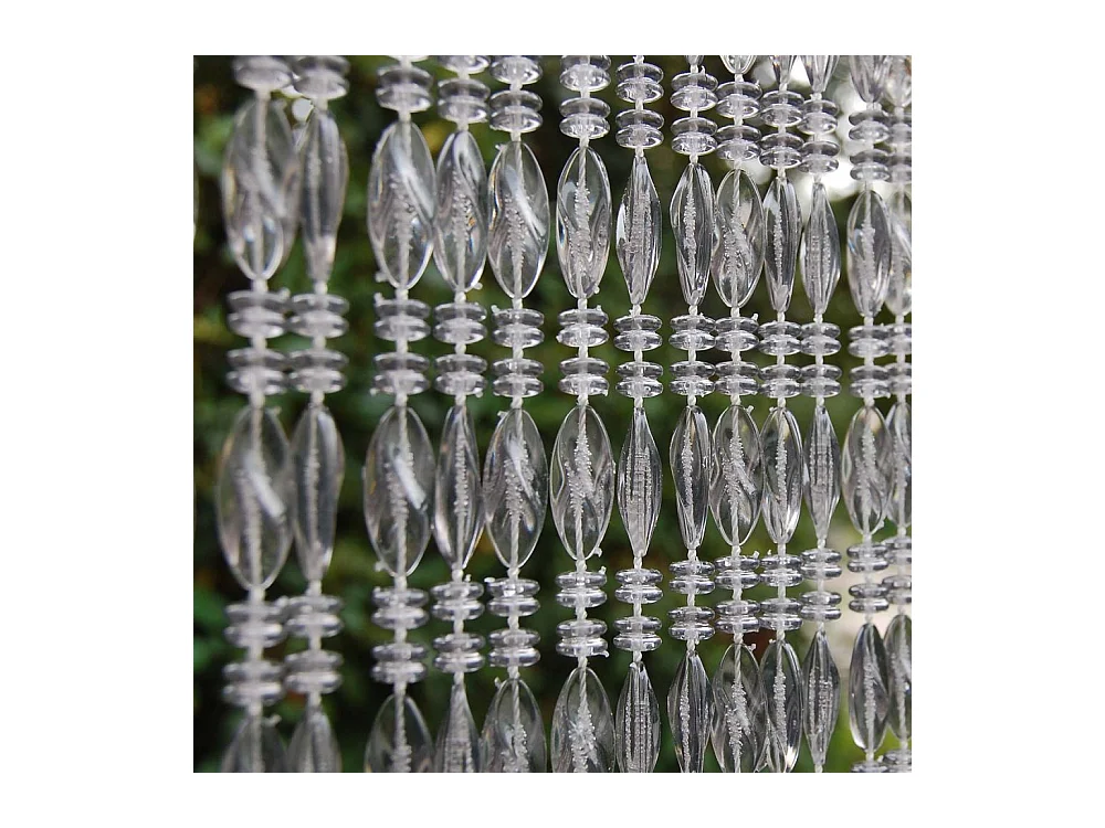 Rideau de porte  en perles grises Elba 90 x 210 cm