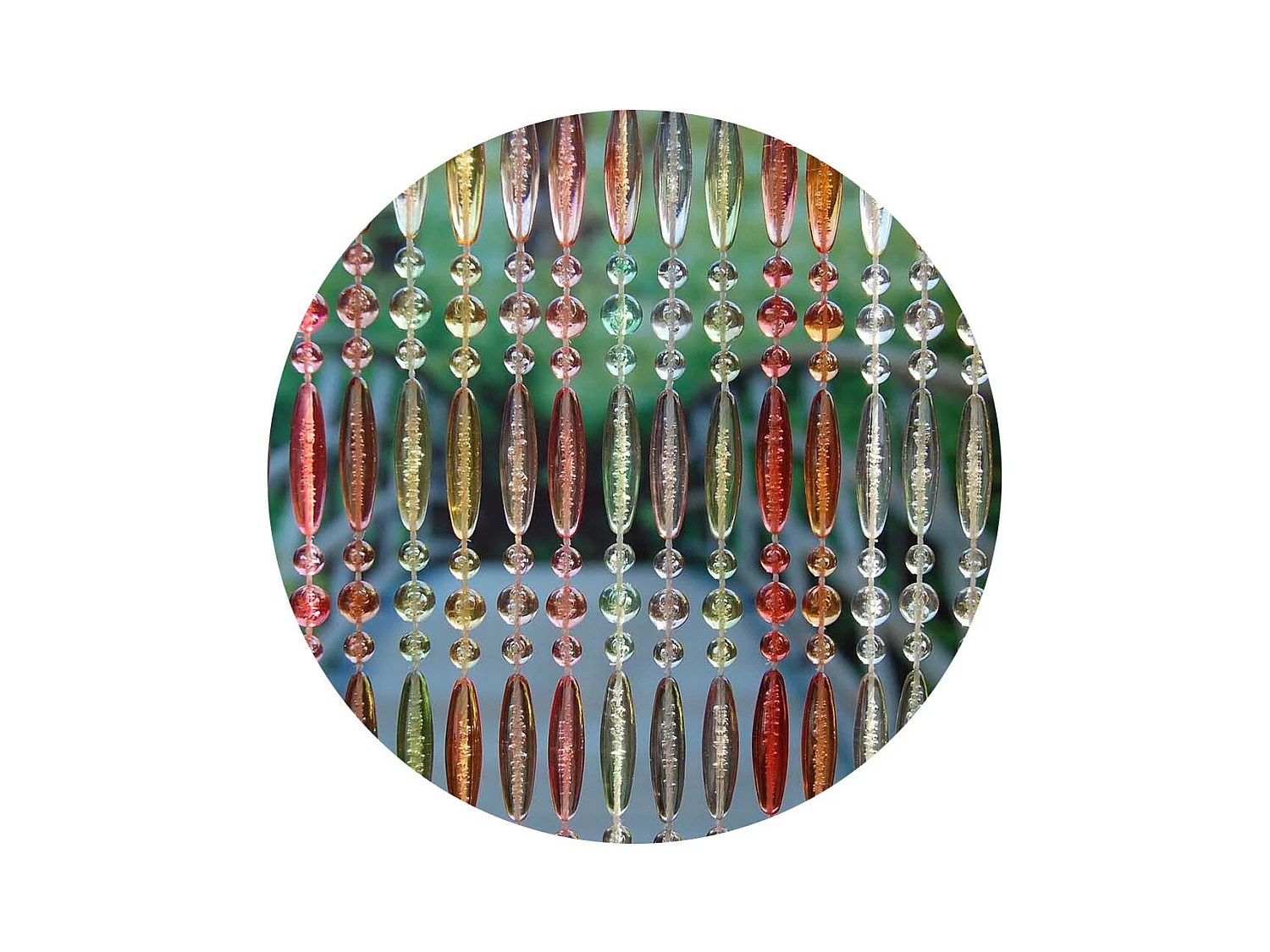 Rideau de porte en perles multicolores Stresa 100 x 230 cm