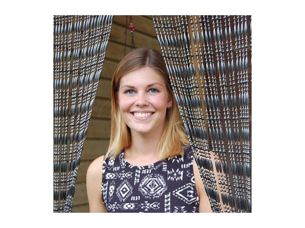 Türvorhang aus schwarzen Perlen "Fréjus"