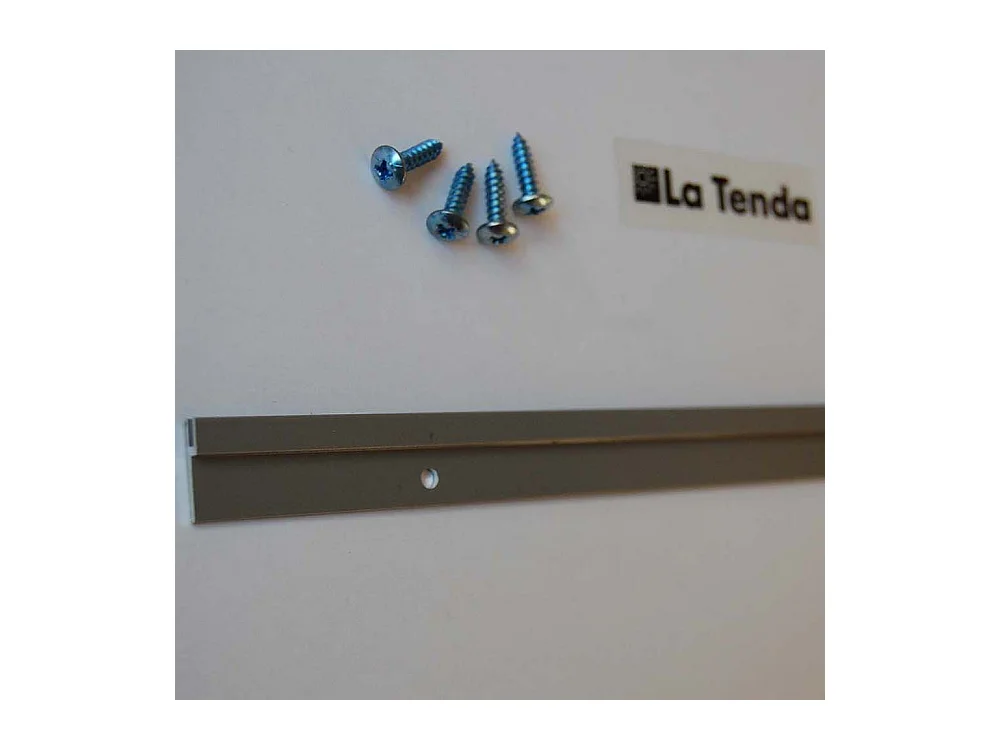 Rideau de porte en polyéthylène anthracite et acier  Campos 90x210 cm