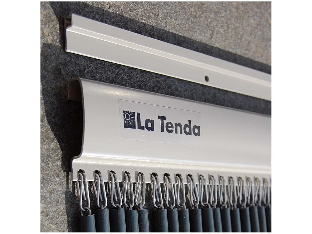 Tenda per porta in polietilene antracite e acciaio Campos 90x210 cm