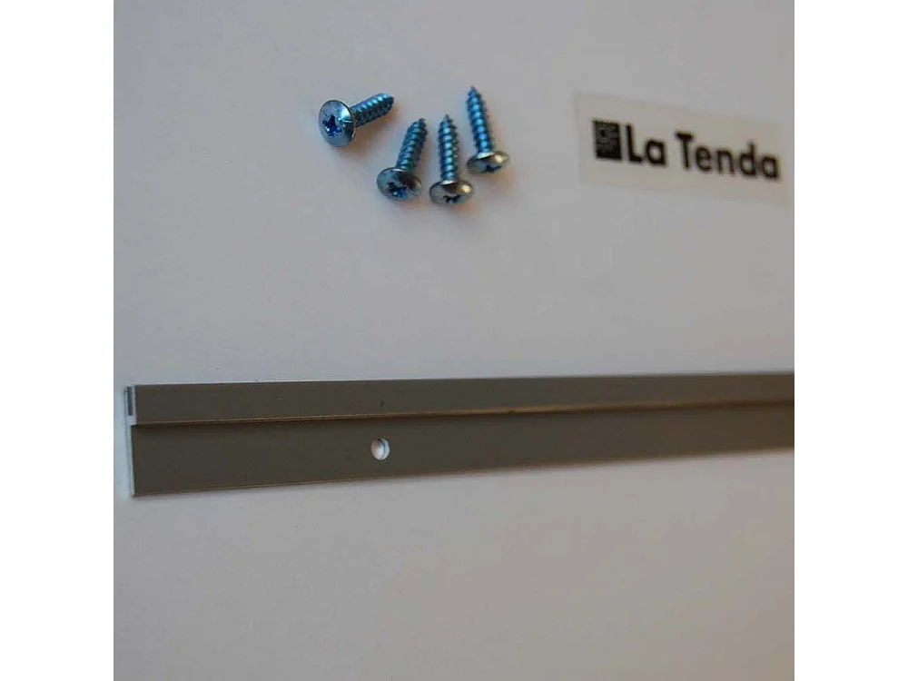 Tenda per porta in polietilene antracite e acciaio Campos 90x210 cm